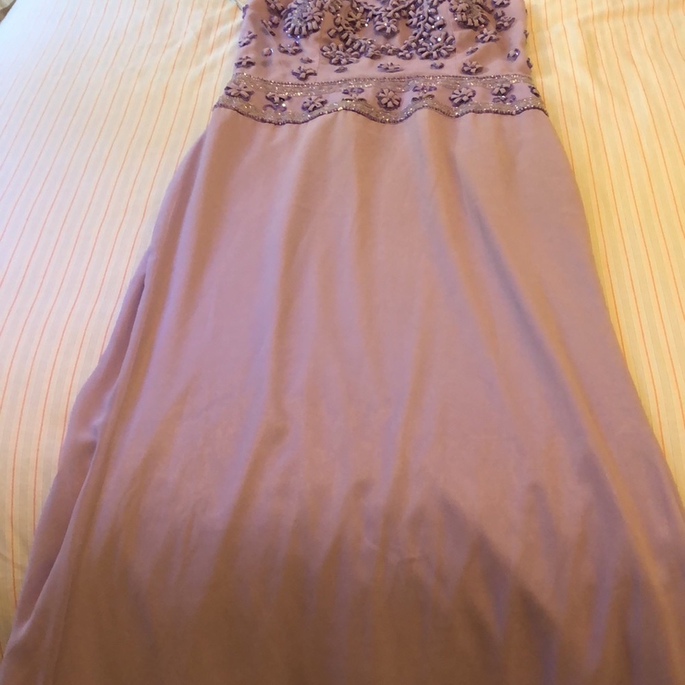 Mikael Aghal Beautiful lavender maxi long dress with shiny beads and sequins - Picture 4 of 10